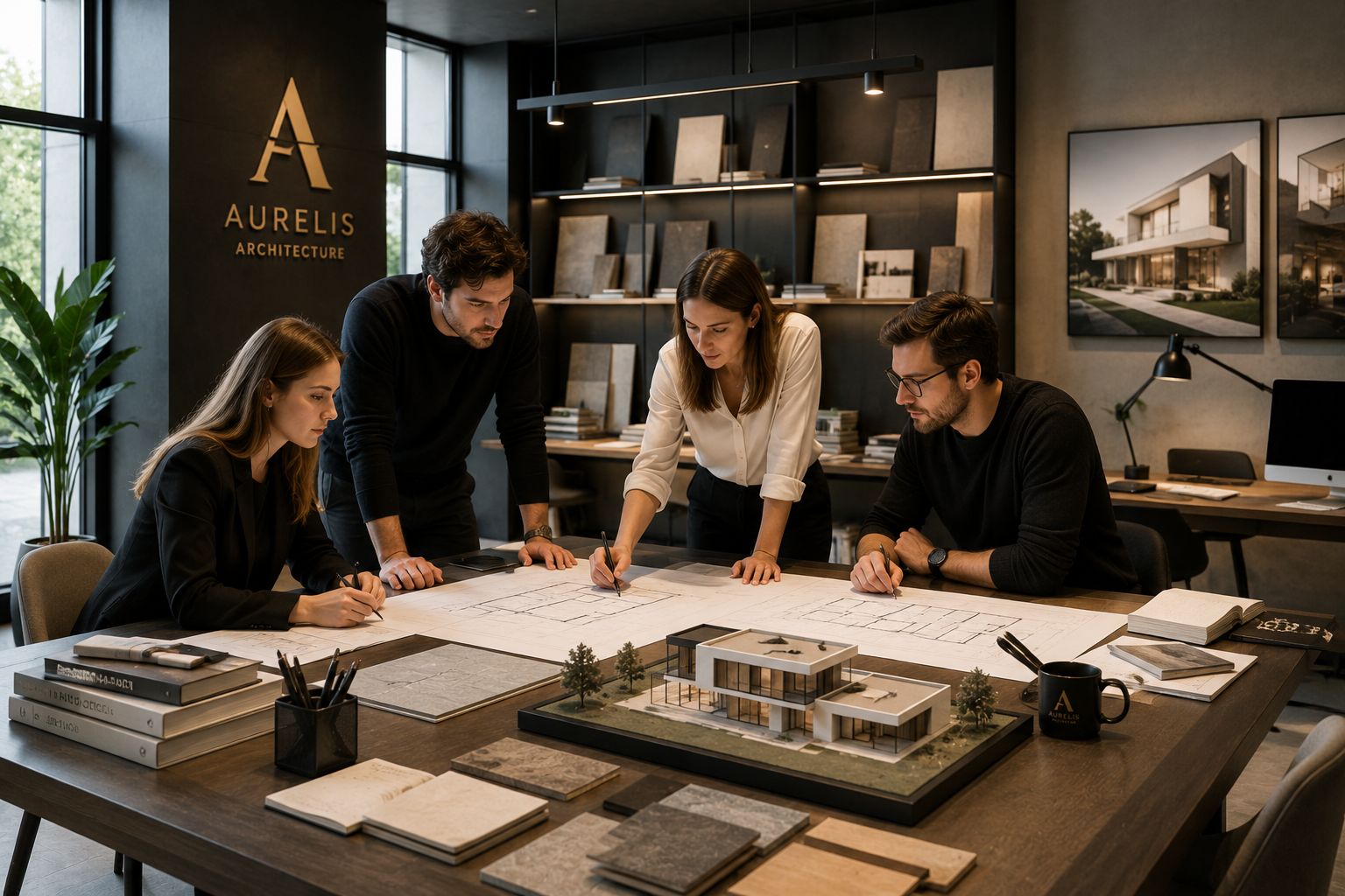 Team van AURELIS in ontwerpatelier