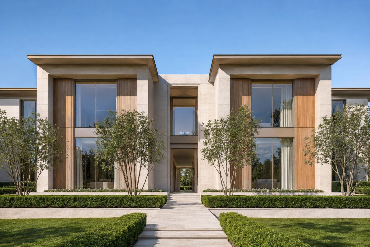 Nieuwbouwproject met architecturale volumes