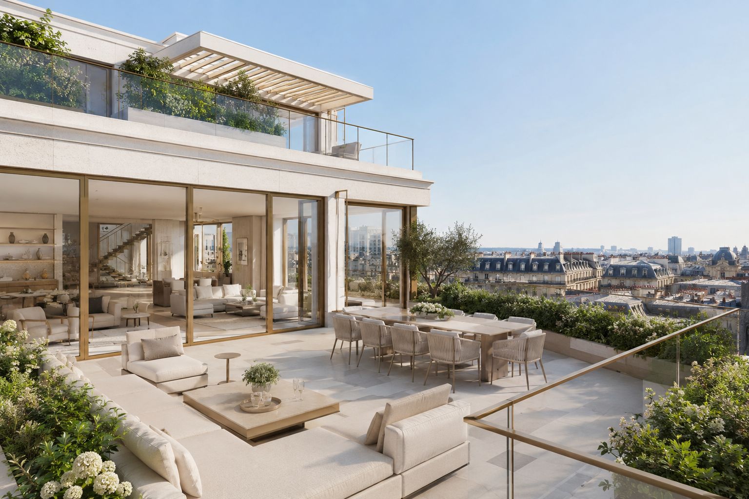 Penthouse met panoramisch zicht