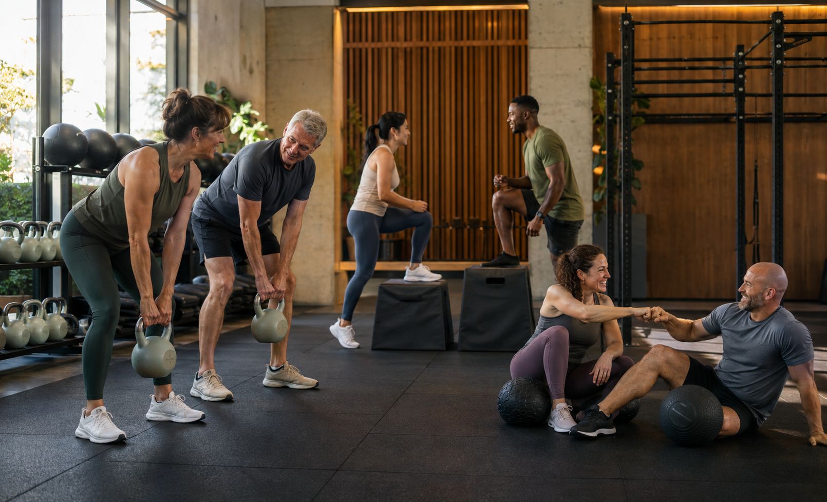 Motiverende workout sfeer