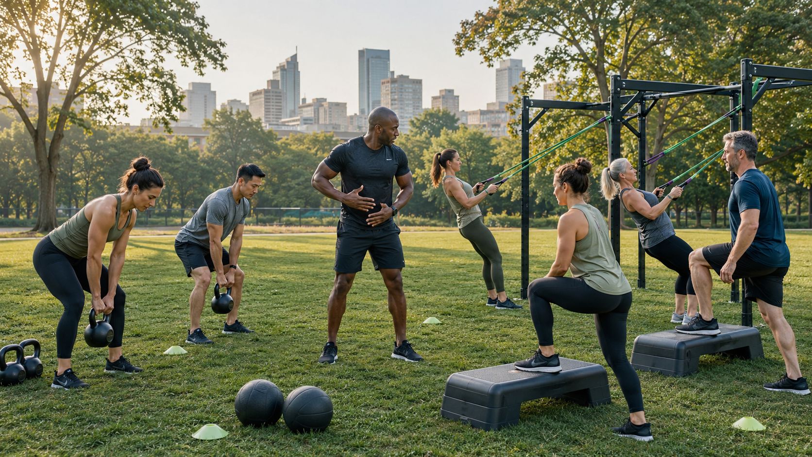 Outdoor bootcamp training