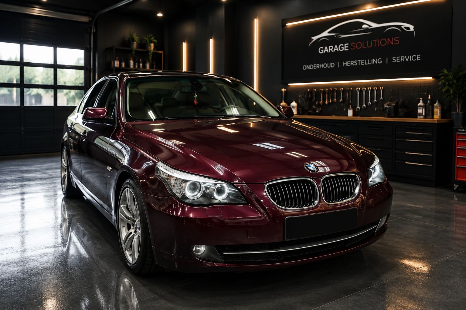 Bordeaux BMW executive sedan in de TorquePoint-showroom