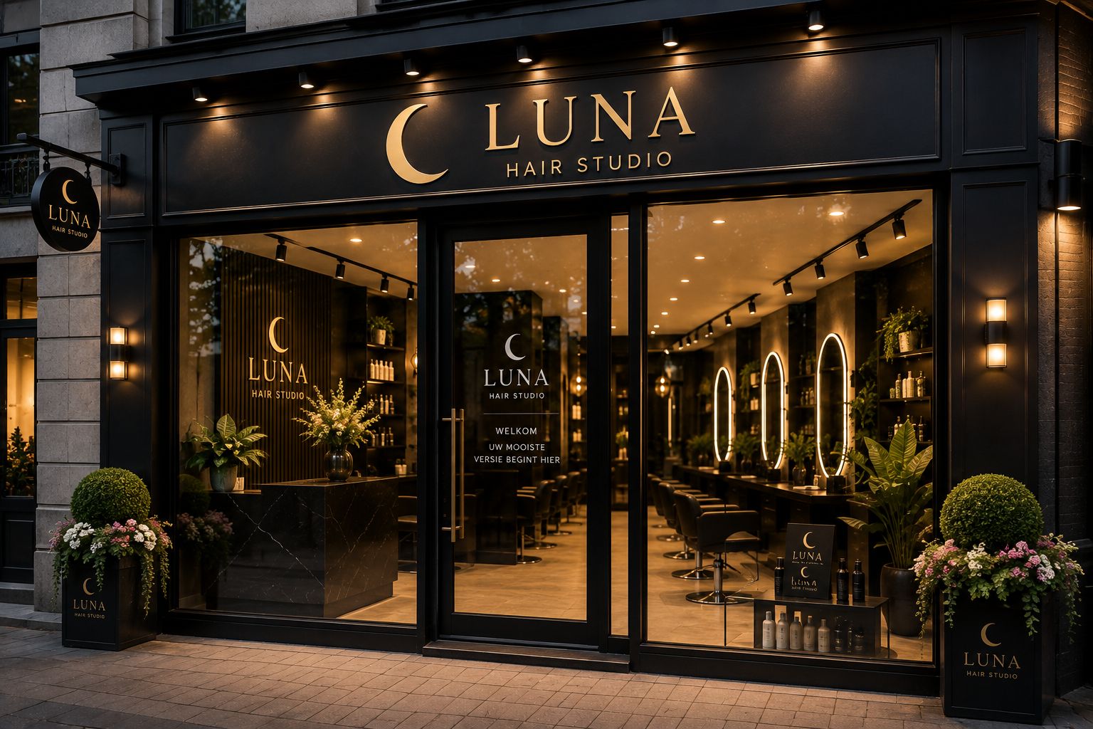 Voorgevel van Luna Hair Studio in Keizerstraat 42, Antwerpen