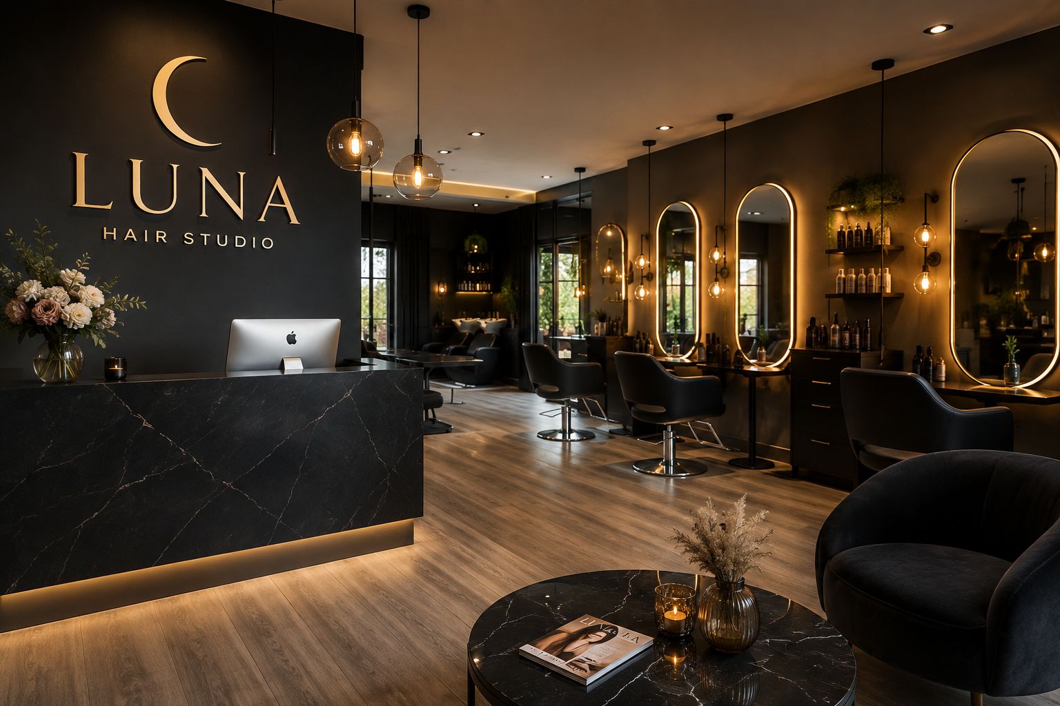 Luna Hair Studio premium kapsalon demo website