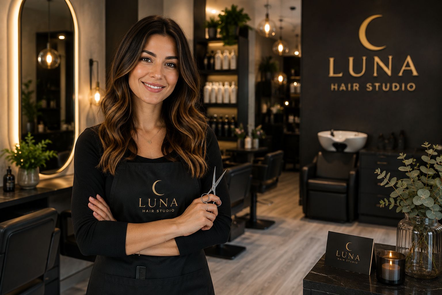 Haar na highlights behandeling