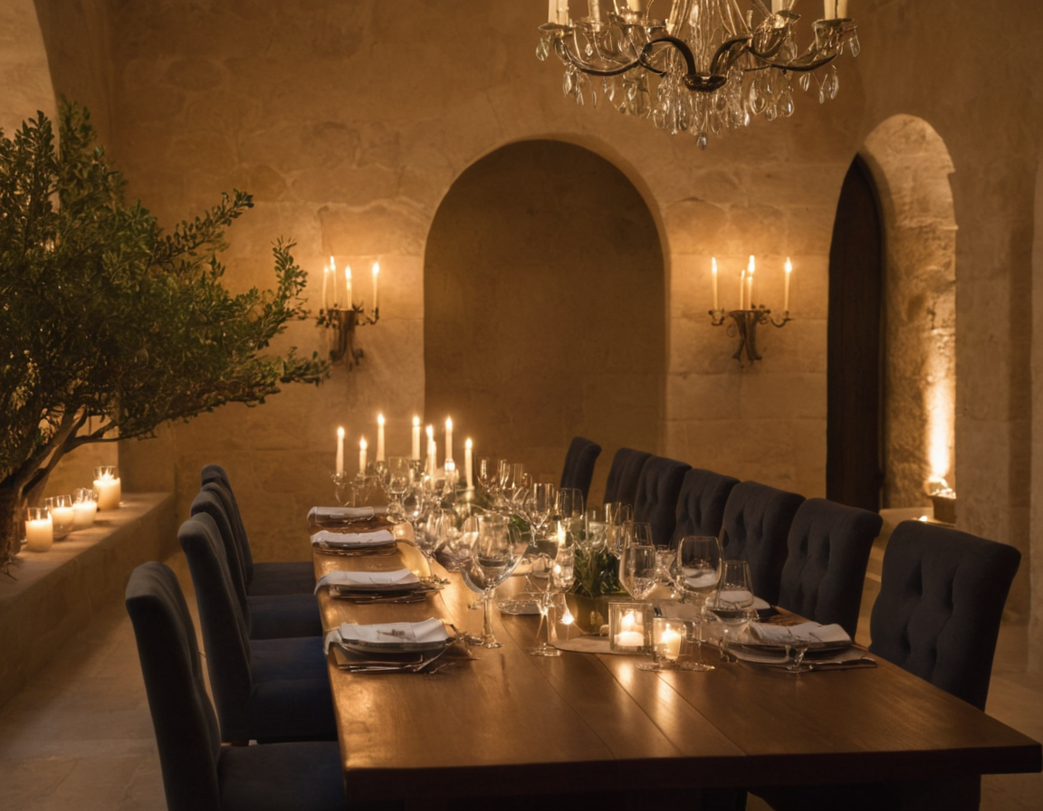 Private dining ruimte met intieme verlichting