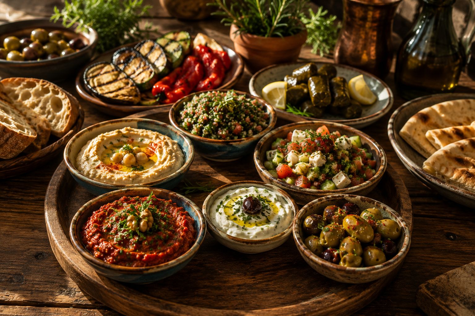 Mezze selectie om te delen